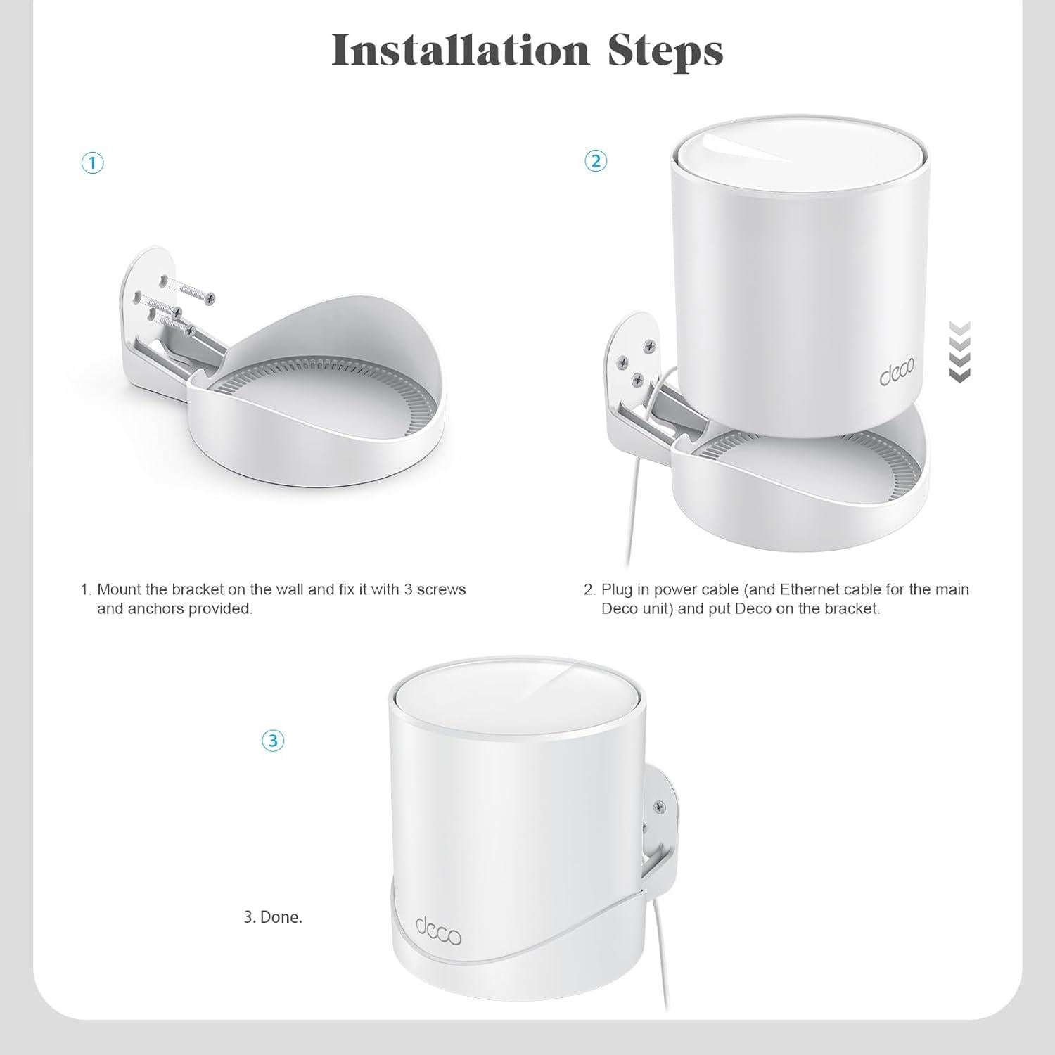 Soporte de Montaje en Pared TP-Link Deco X55/X20/X60 - 1 Pack
