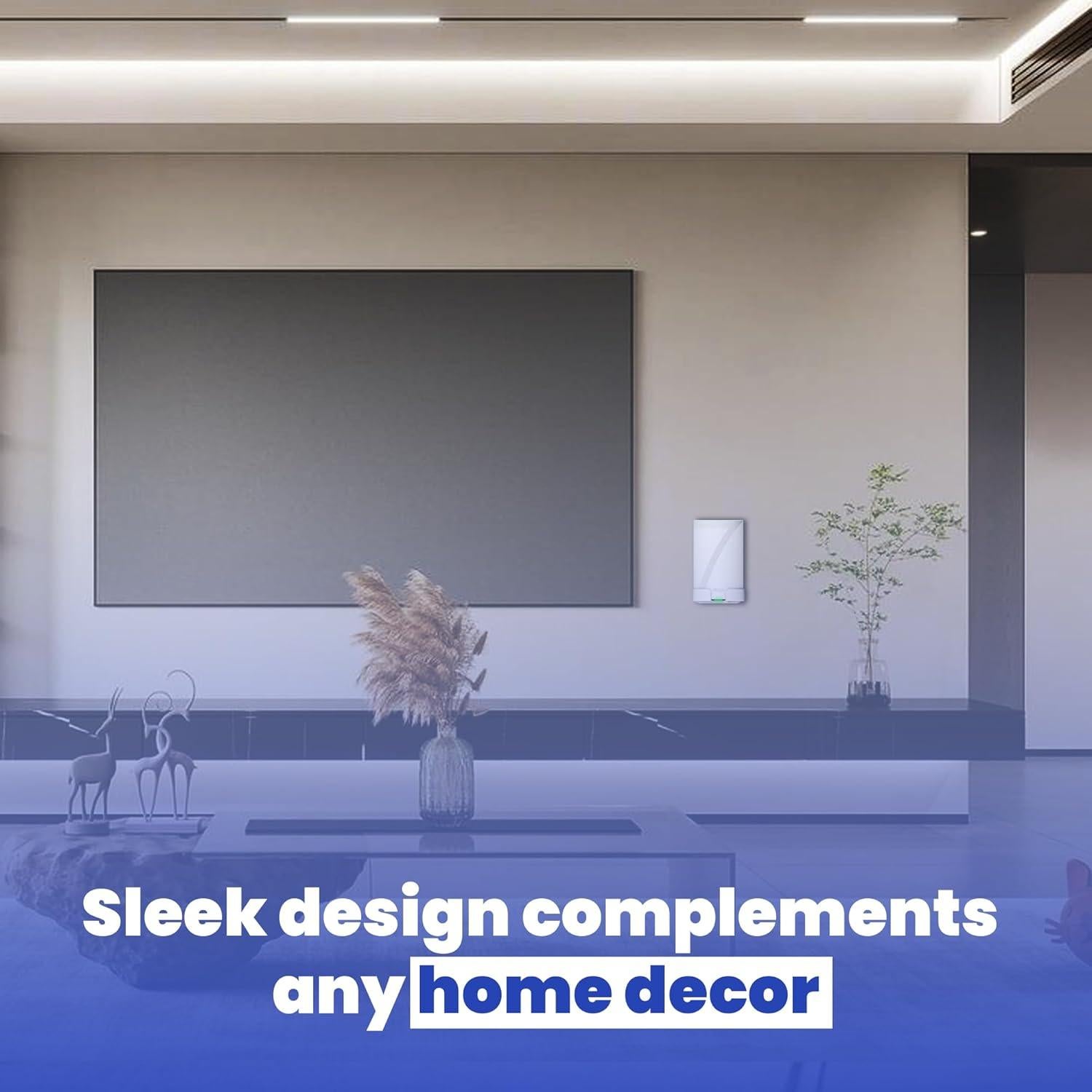 Soporte de Pared para TP-Link Deco BE63/BE65/BE67/BE68/BE10000/BE11000/BE14000 - Aluminio Blanco con Estante para Cables