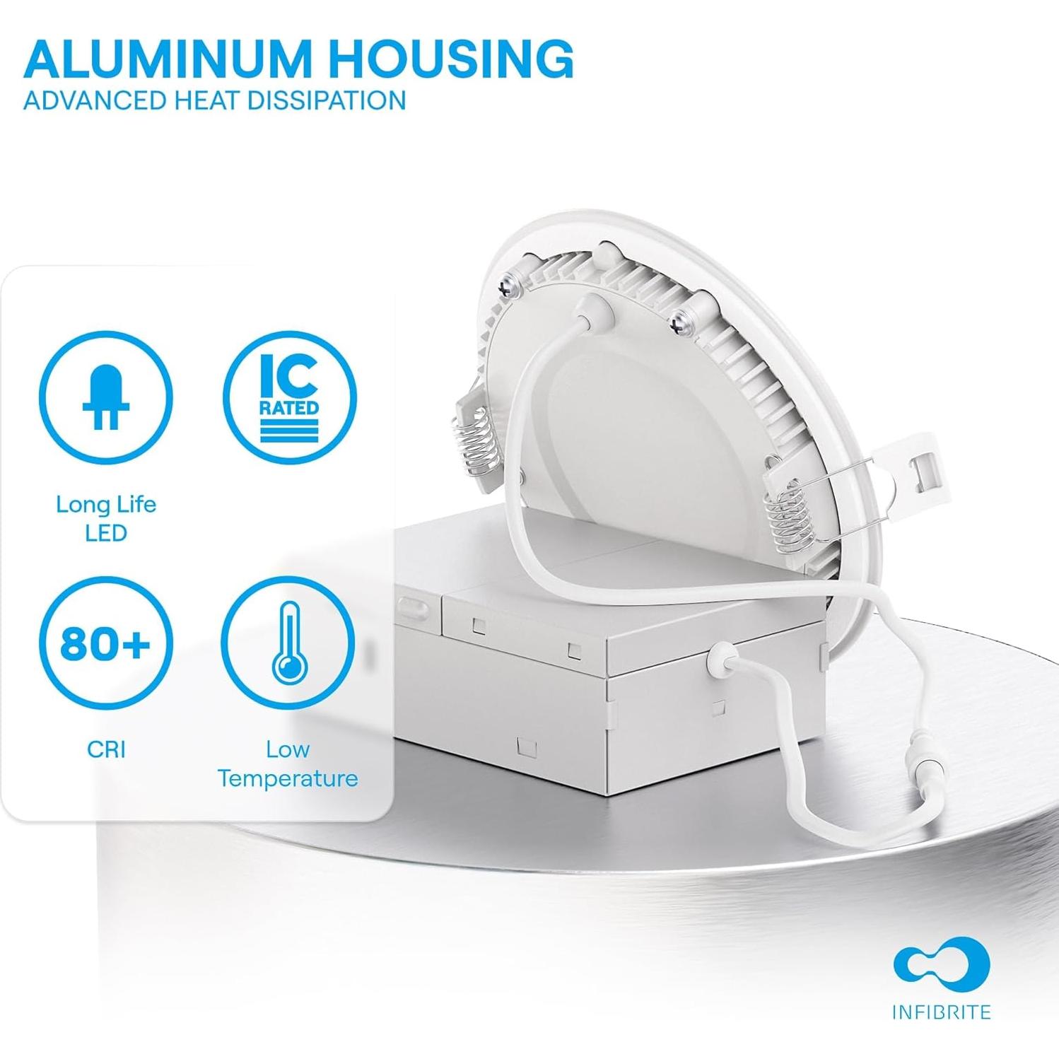 Luz de Techo LED Empotrada Infibrite 9W 810LM WiFi Multicolor