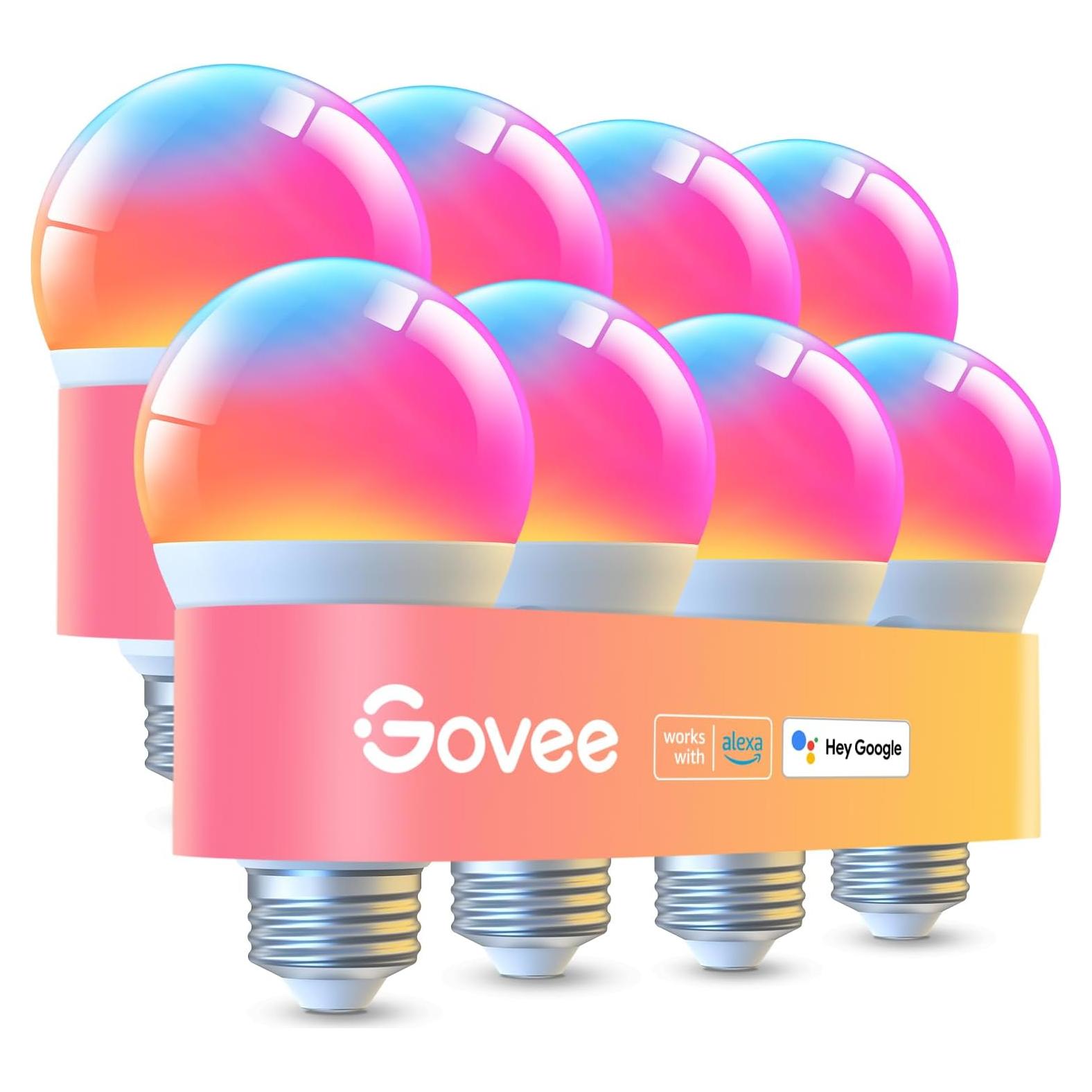 Bombillas LED Inteligentes Govee H6006, 1000LM, RGBWW, 8 Unidades