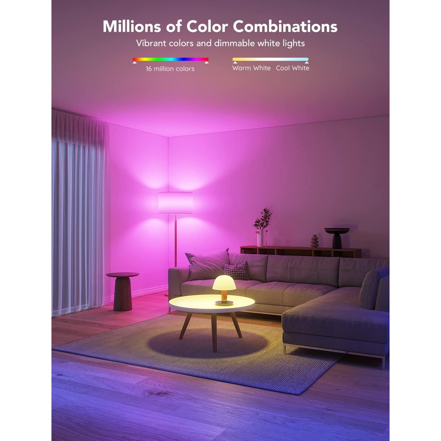 Bombillas LED Inteligentes Govee H6006, 1000LM, RGBWW, 8 Unidades