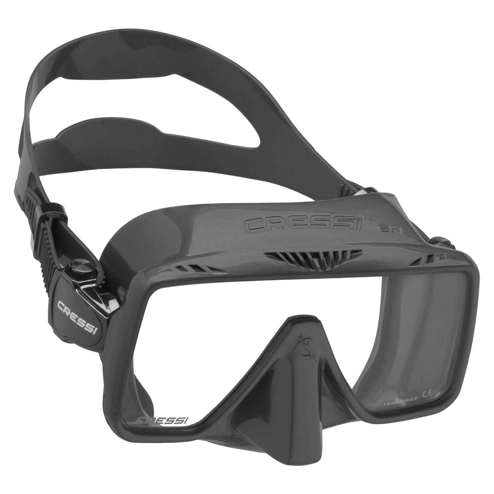 Máscara de Buceo Cressi SF1 Titanio Silicona Ajustable