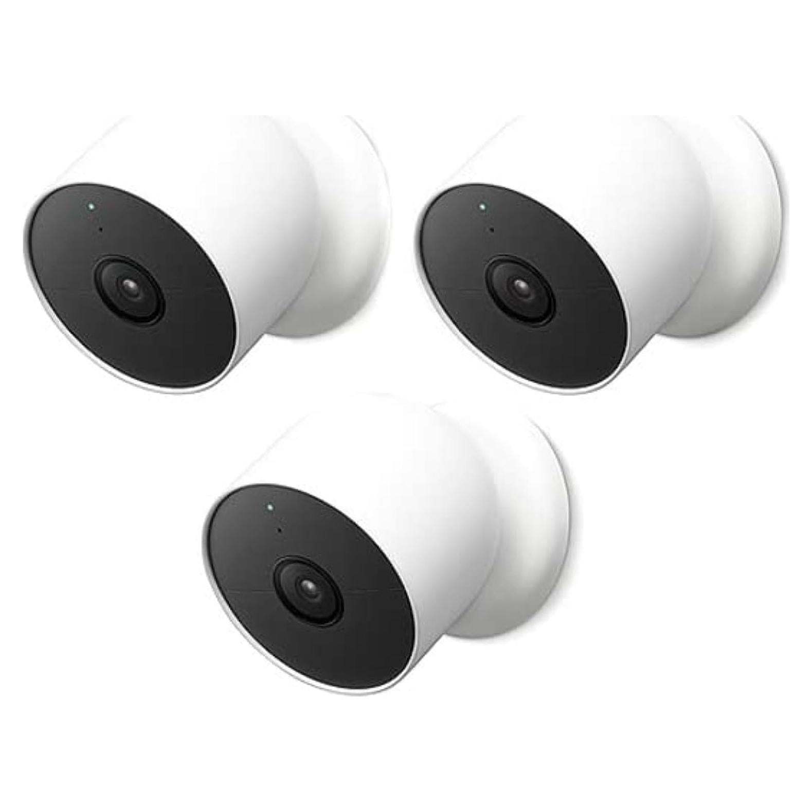 Cámara de red Google Nest Cam 1080p para exteriores - Paquete de 3