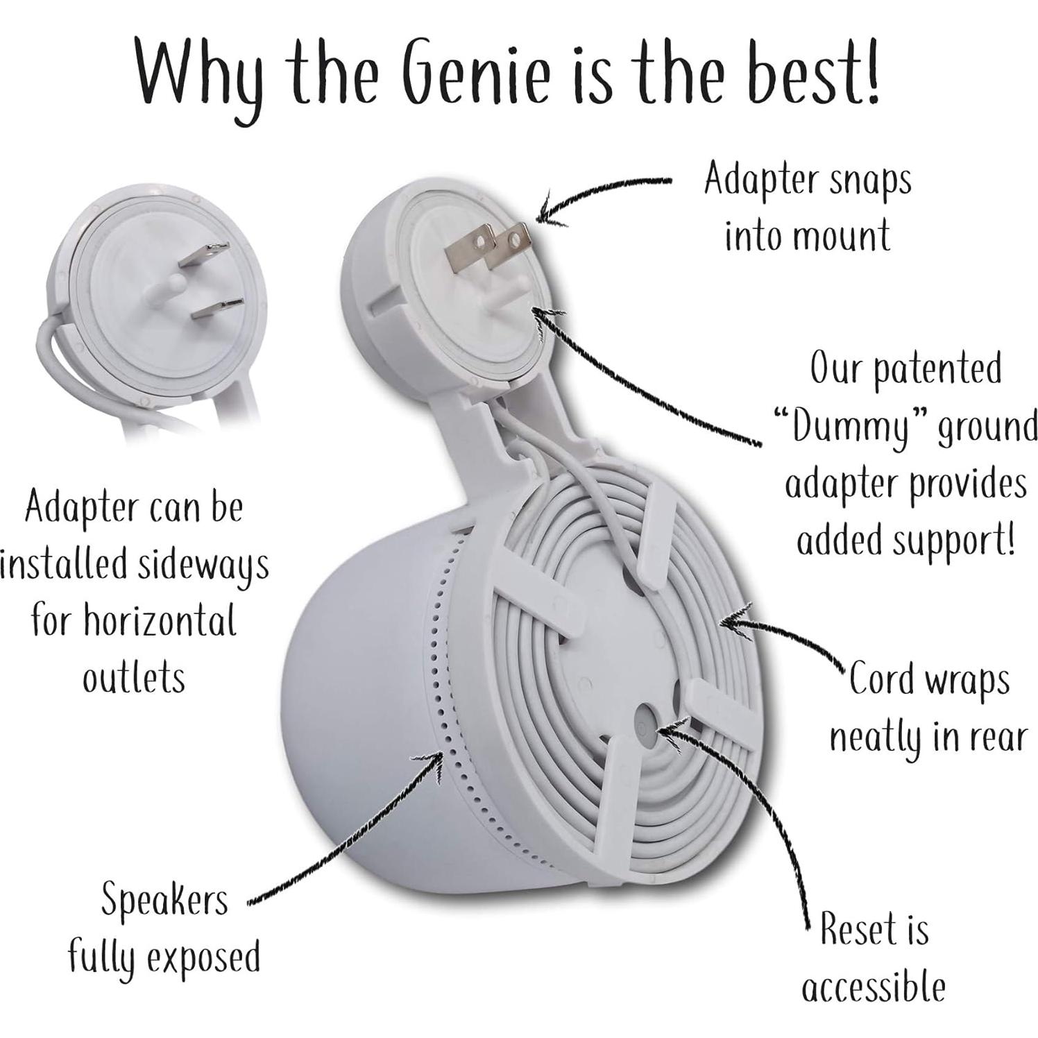 Soporte de Enchufe Mount Genie para Google Nest WiFi Point - Blanco