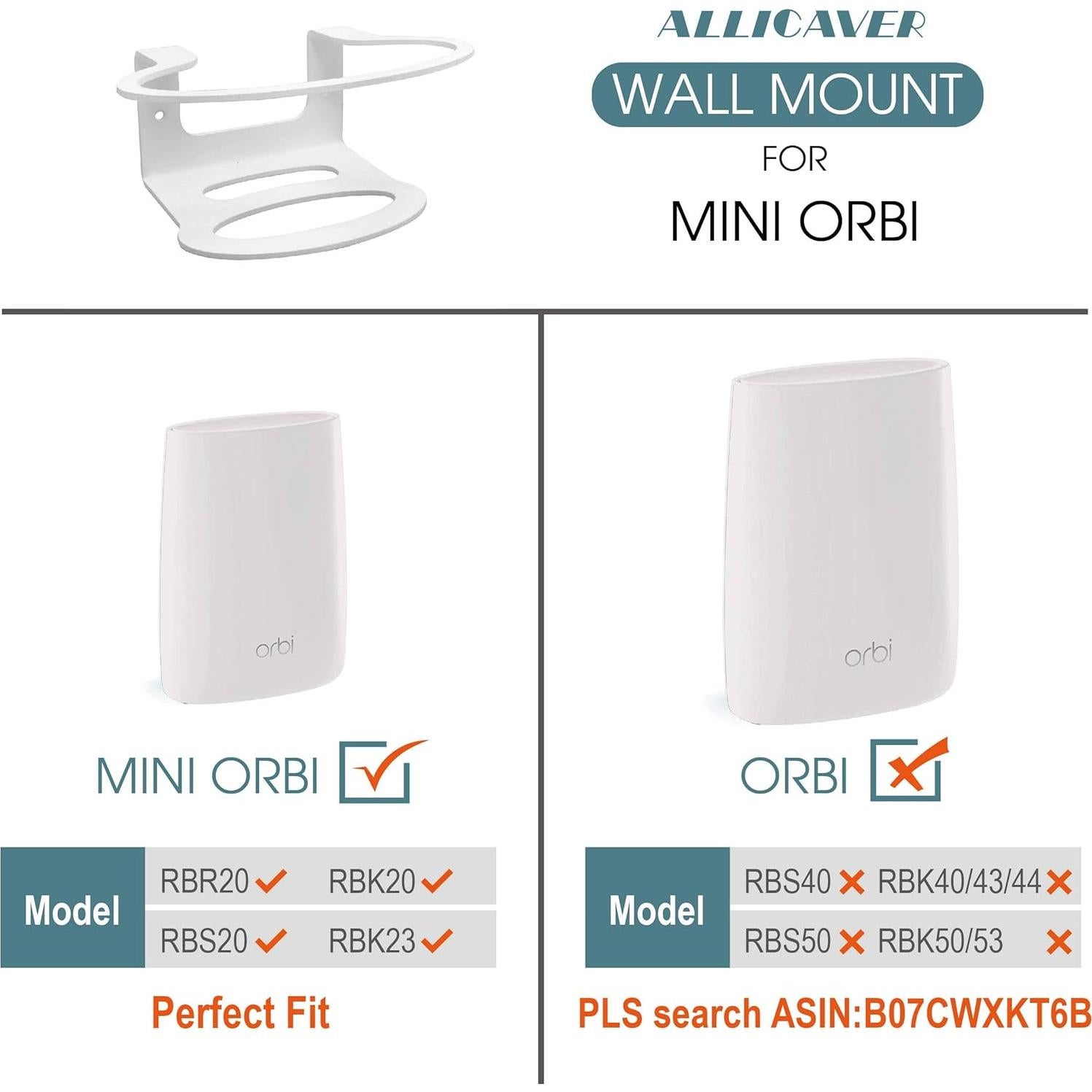 Soporte de Pared Metal Alliacaver para Router Netgear Orbi