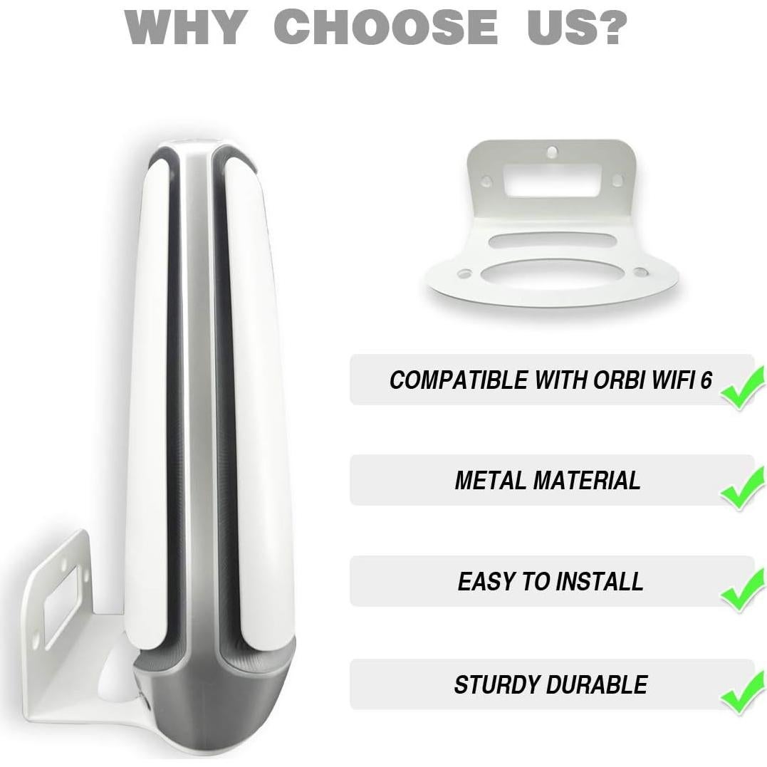 Soporte de Montaje en Pared Orbi WiFi 6 BELIEFLUO - Metal Resistente