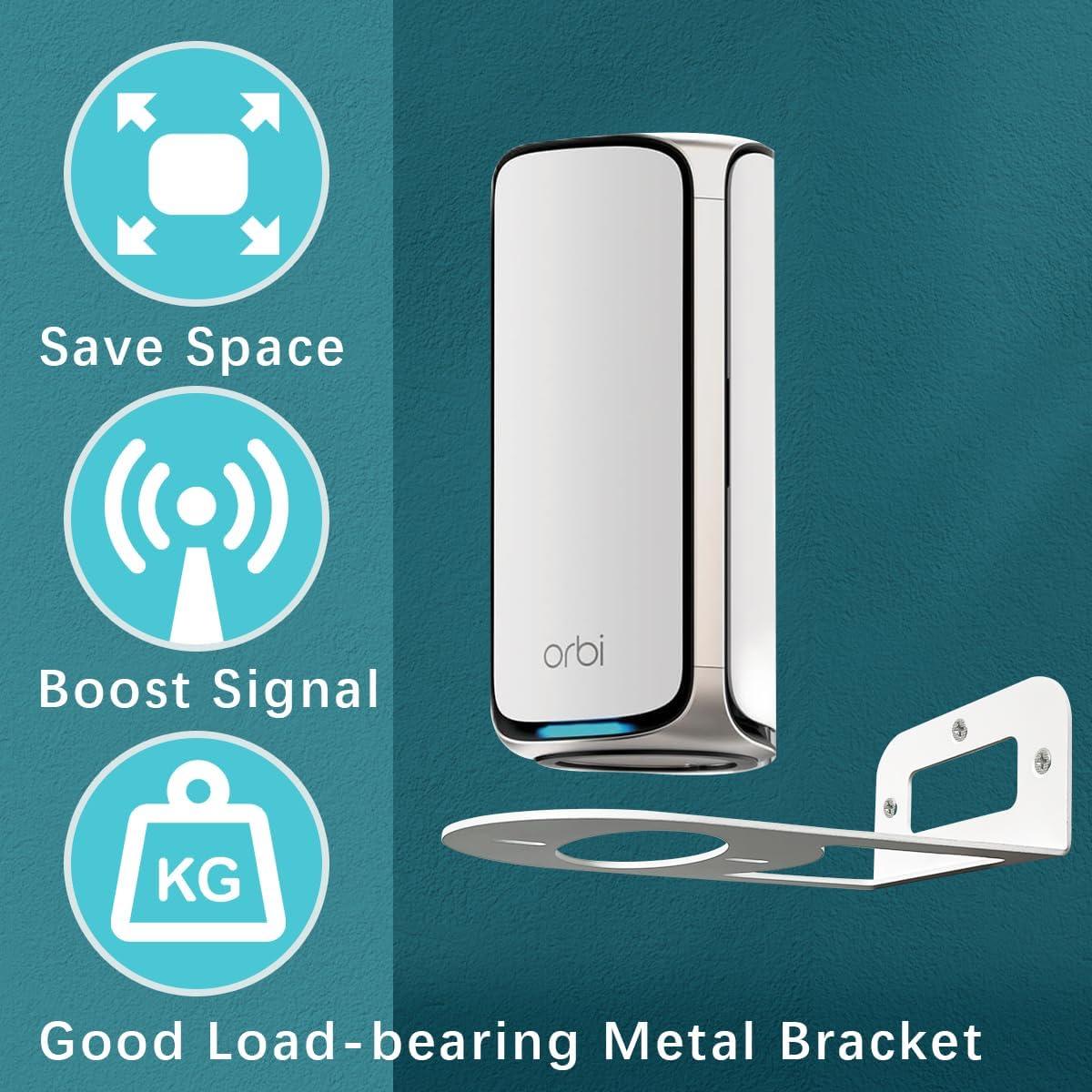 Soporte de Montaje en Pared Orbi WiFi 7 Lolitech con Organizador de Cables