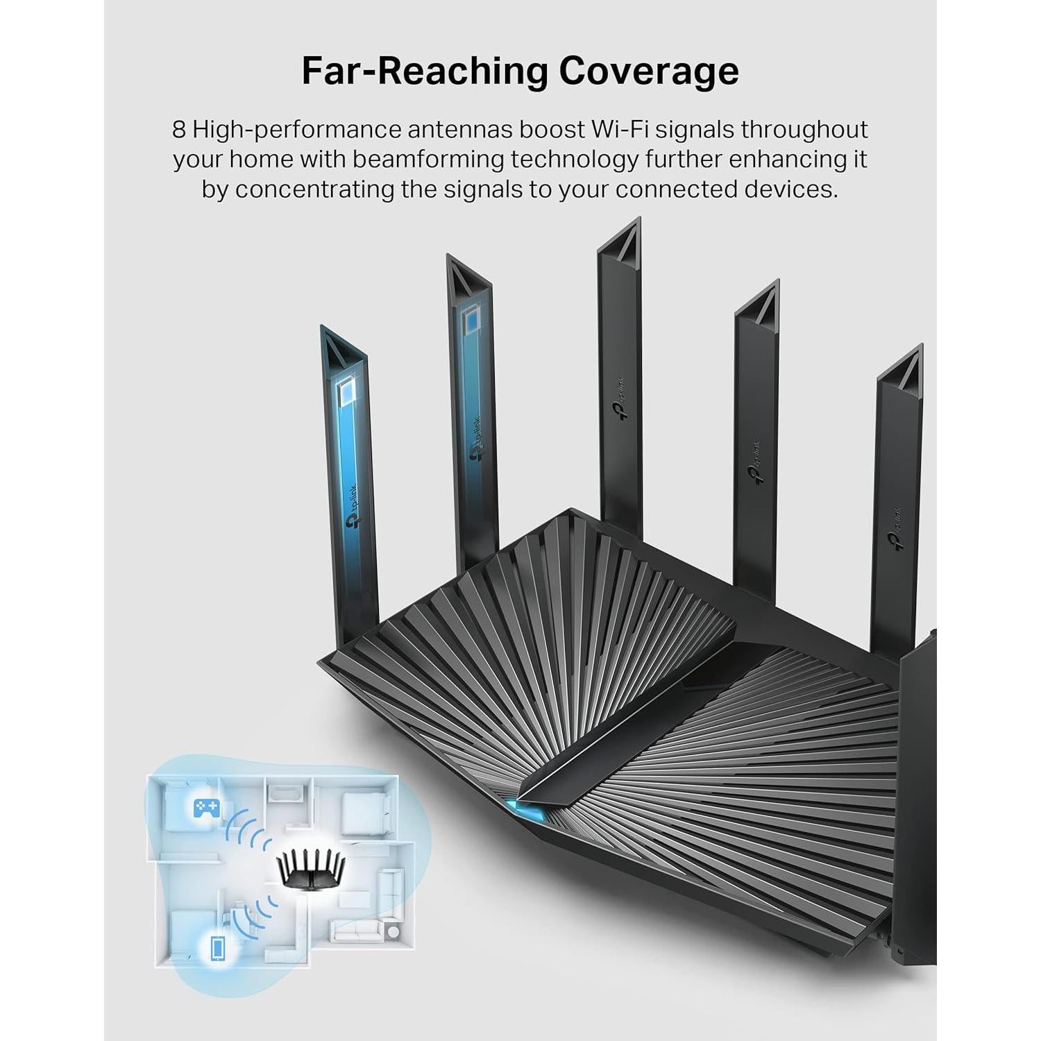 Router Wi-Fi 6 TP-Link Archer AX80 Doble Banda 4804 Mbps