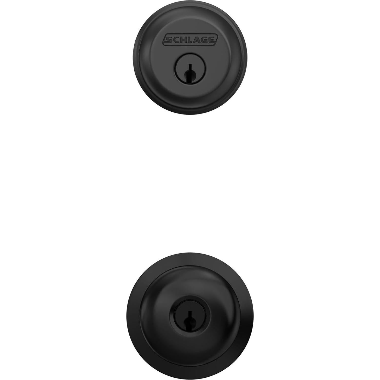 Cerrojo Schlage FB50 N G PLY 622 con Perilla Plymouth Negro Mate