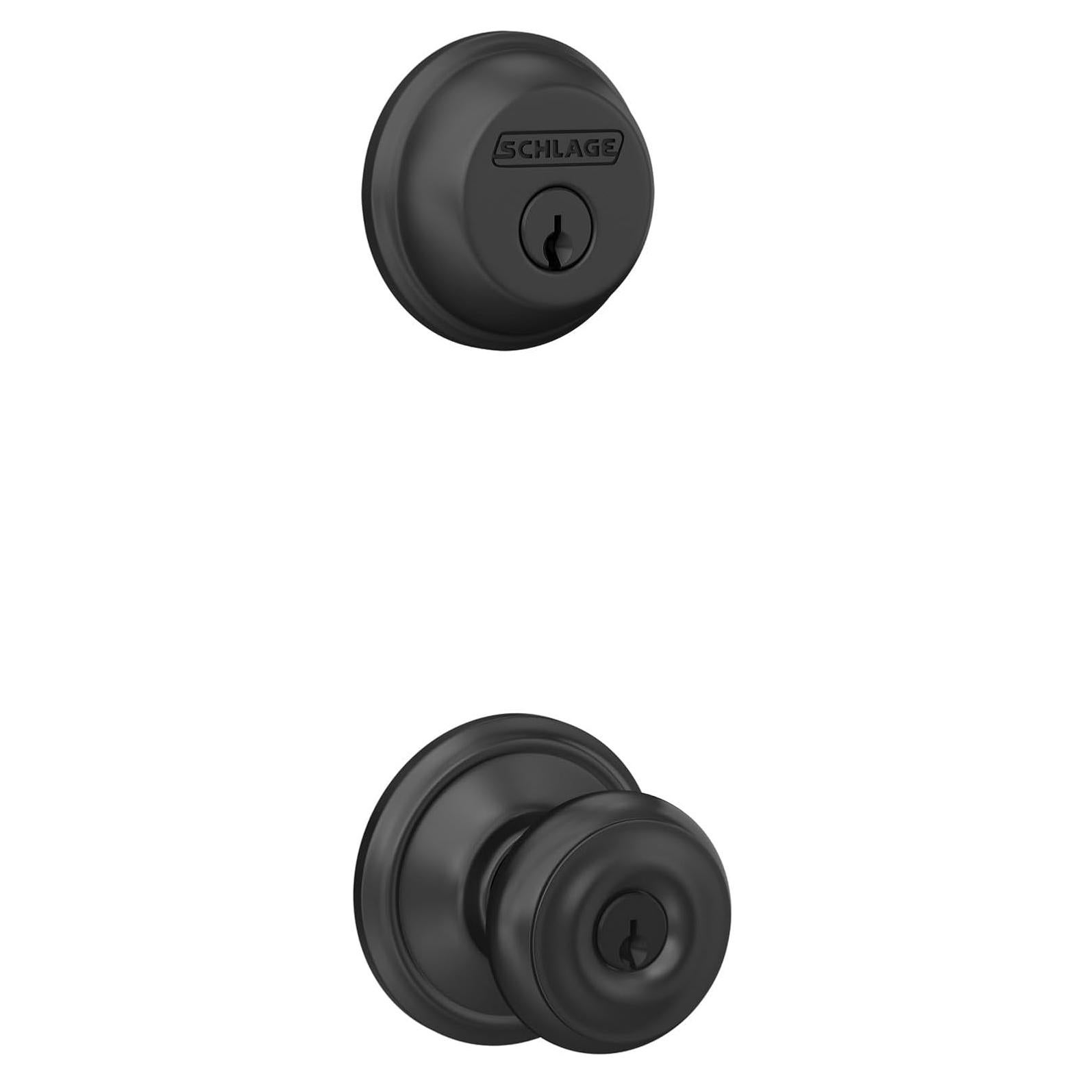 Cerradura de Cilindro Simple Schlage FB50N G Negro Mate