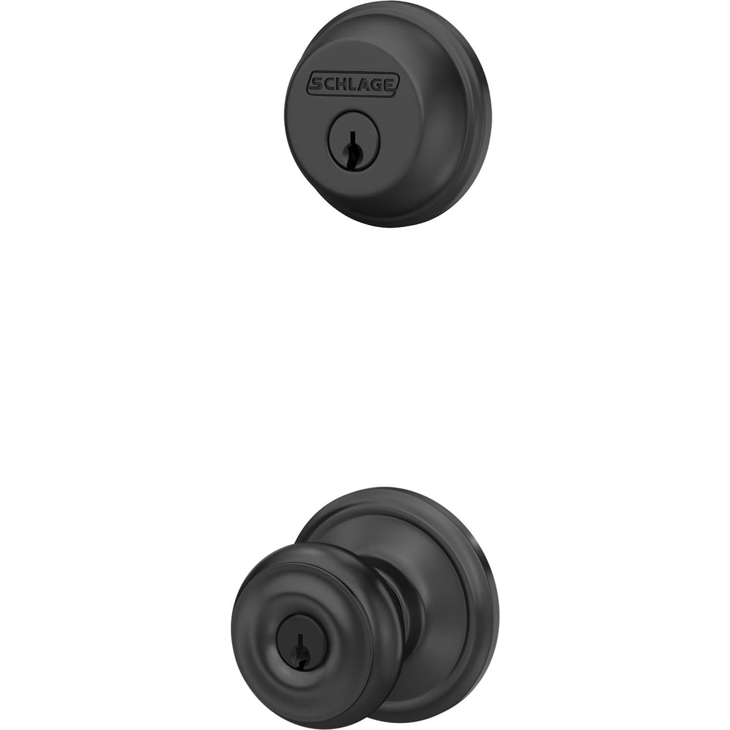 Cerradura de Cilindro Simple Schlage FB50N G Negro Mate