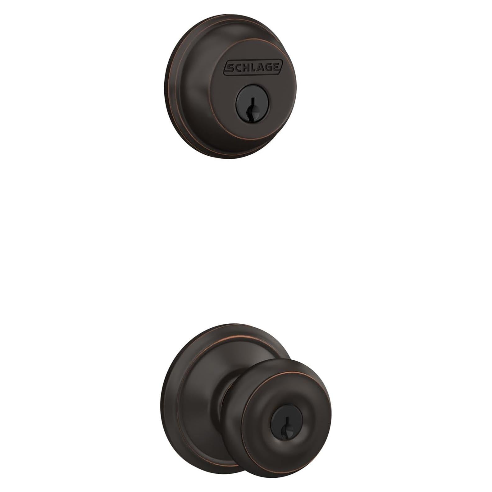 Cerradura de Entrada Schlage FB50N Georgian Bronce Envejecido