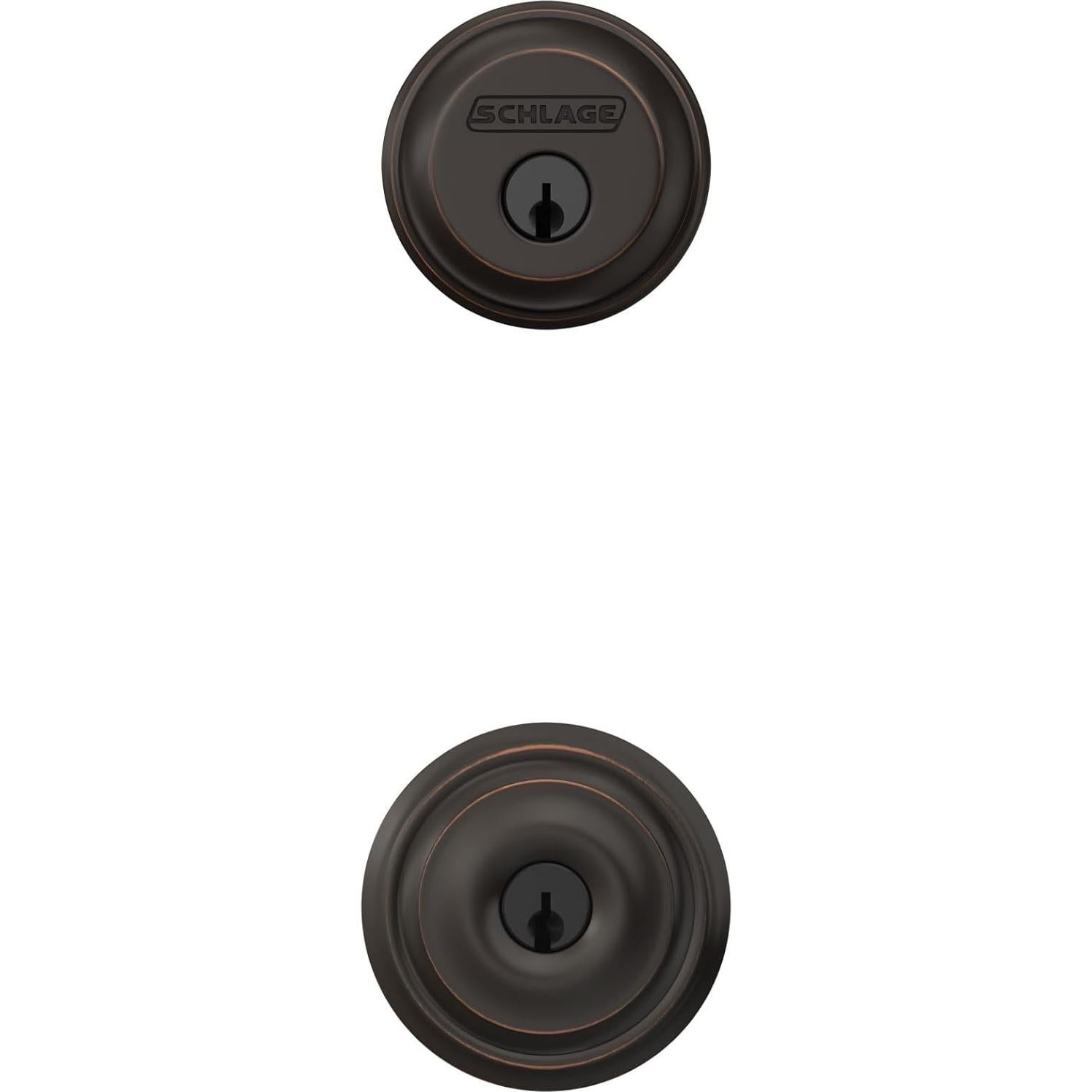 Cerradura de Entrada Schlage FB50N Georgian Bronce Envejecido