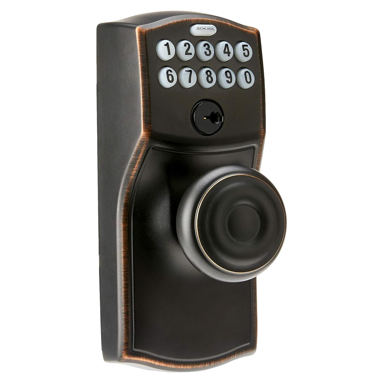 Cerradura Electrónica Schlage FE595 CAM Teclado Bronce