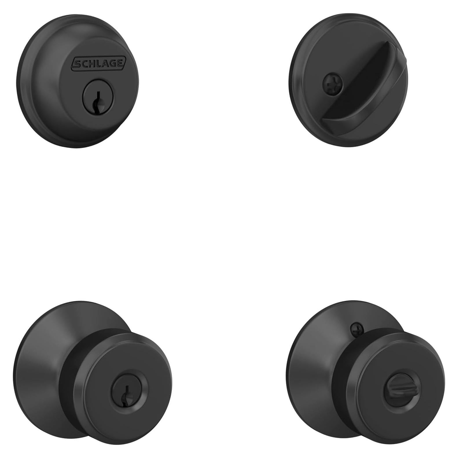 Cerrojo y Perilla Bowery Schlage FB50N G BWE 622 Negro Mate