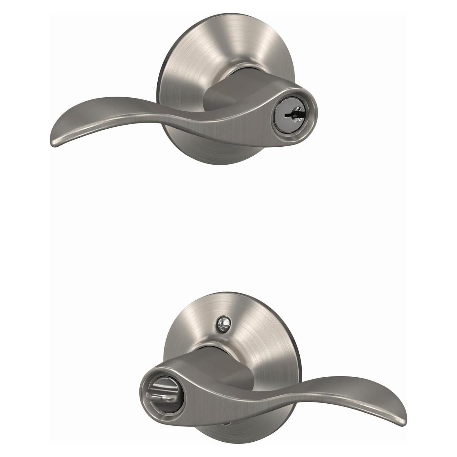 Cerradura de Entrada Schlage F51A Accent Niquel Satinado