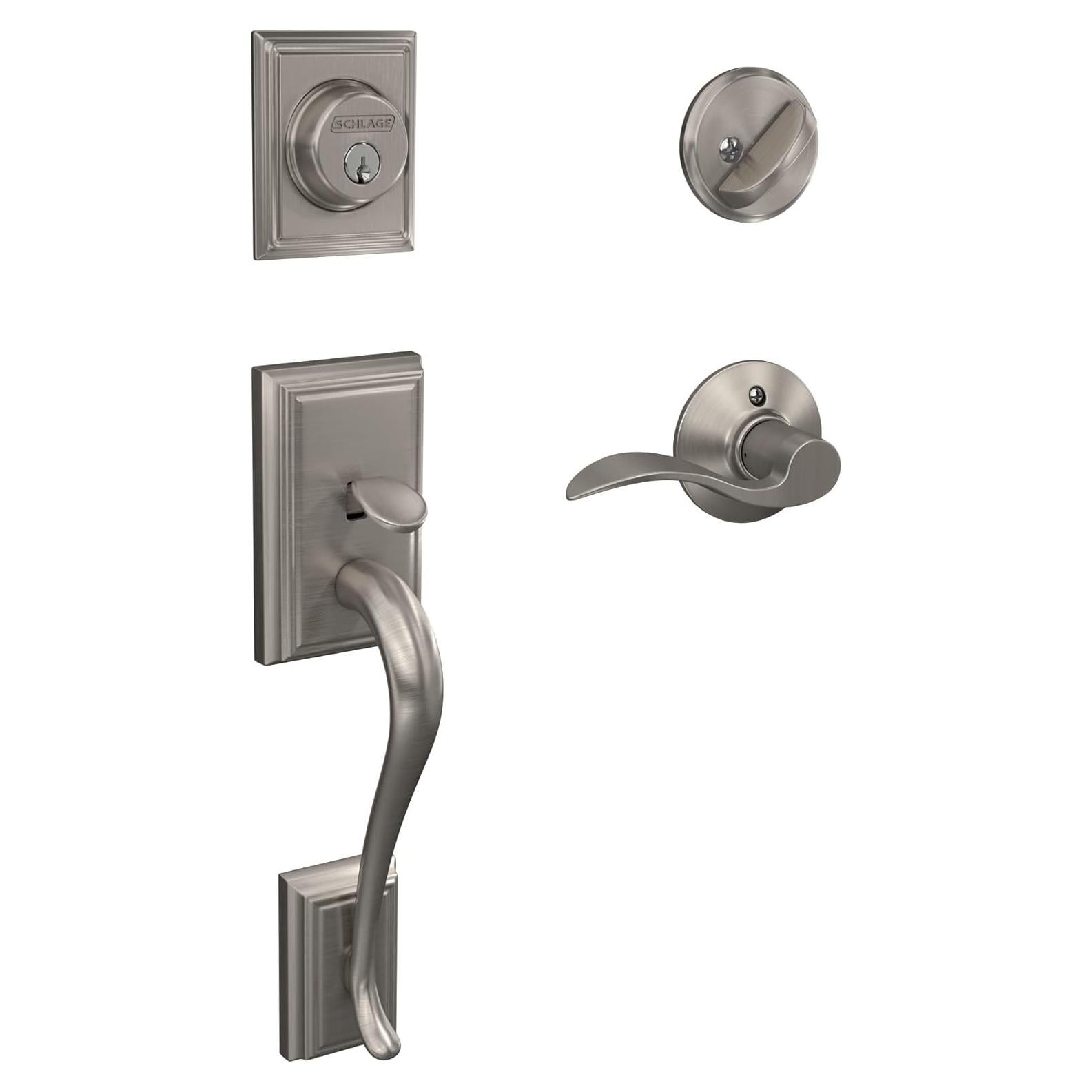 Manija de Entrada Schlage F60 V ADD 619 ACC Níquel Satinado