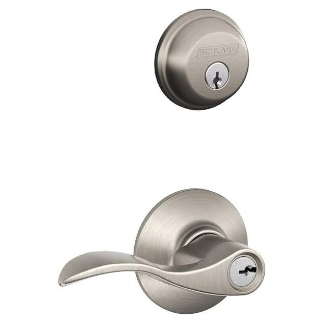 Cerrojo Schlage FB50 V Acc 619 con Manija Entrada Níquel Satinado