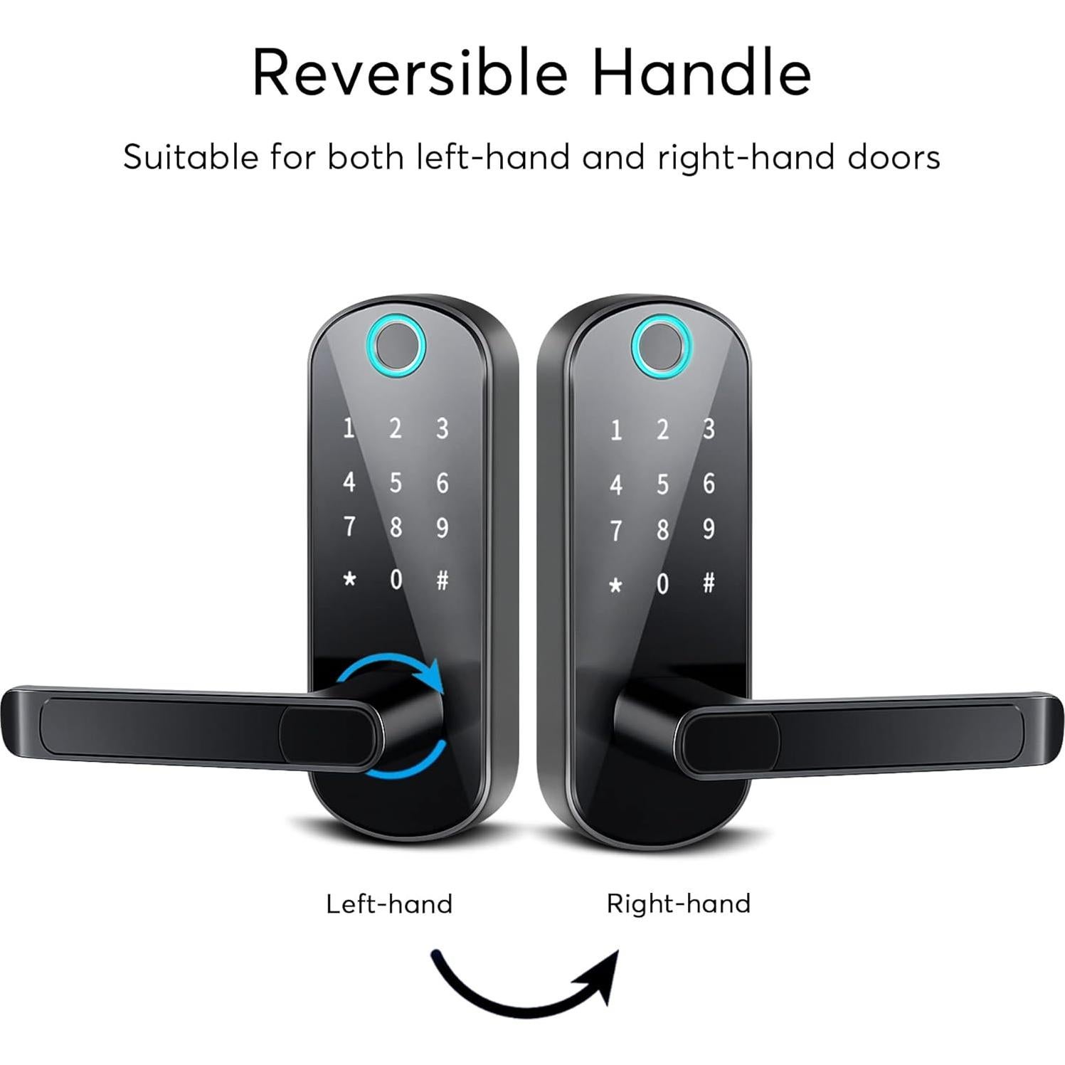 Cerradura Inteligente CATCHFACE TFX1-Negro con Huella Dactilar