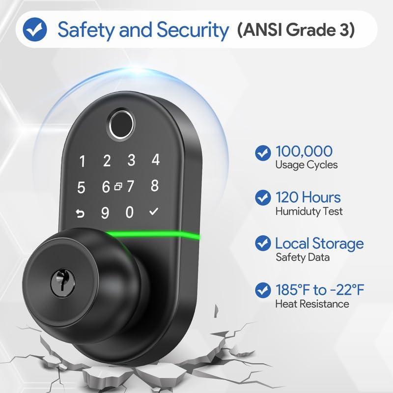 Cerradura Digital Biométrica NICE DIGI Y1 con Teclado y Bluetooth