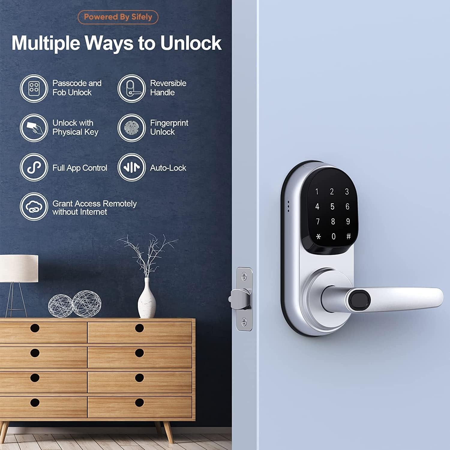 Cerradura Inteligente Dermum con Huella Digital y Teclado