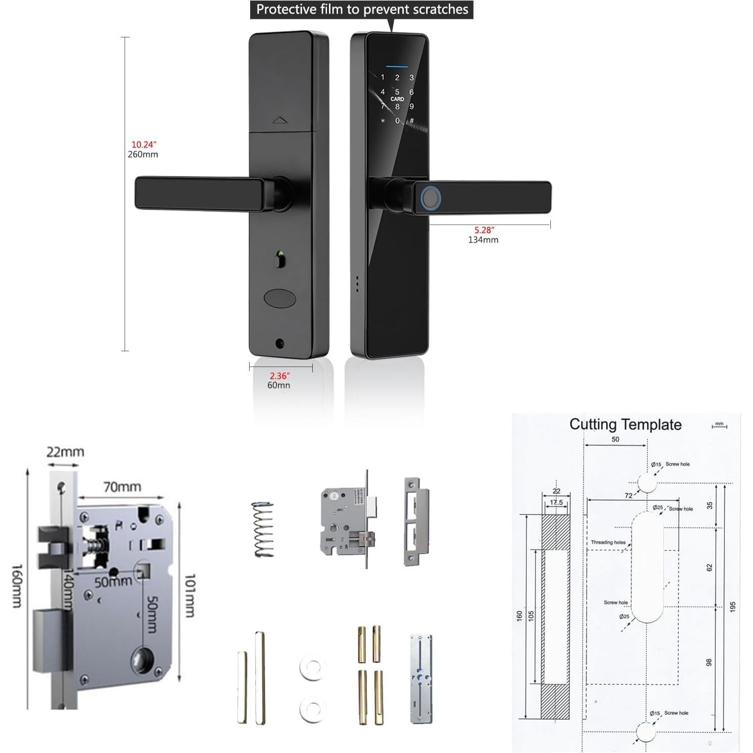 Cerradura Inteligente TITUOLOCCK P14 Biométrica con Teclado