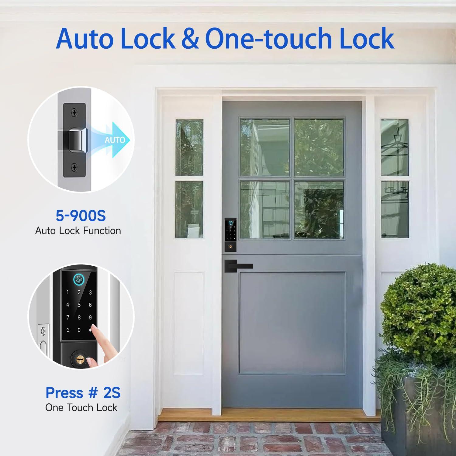 Cerradura Inteligente Biométrica BEBASIA BA3 con APP y Teclado