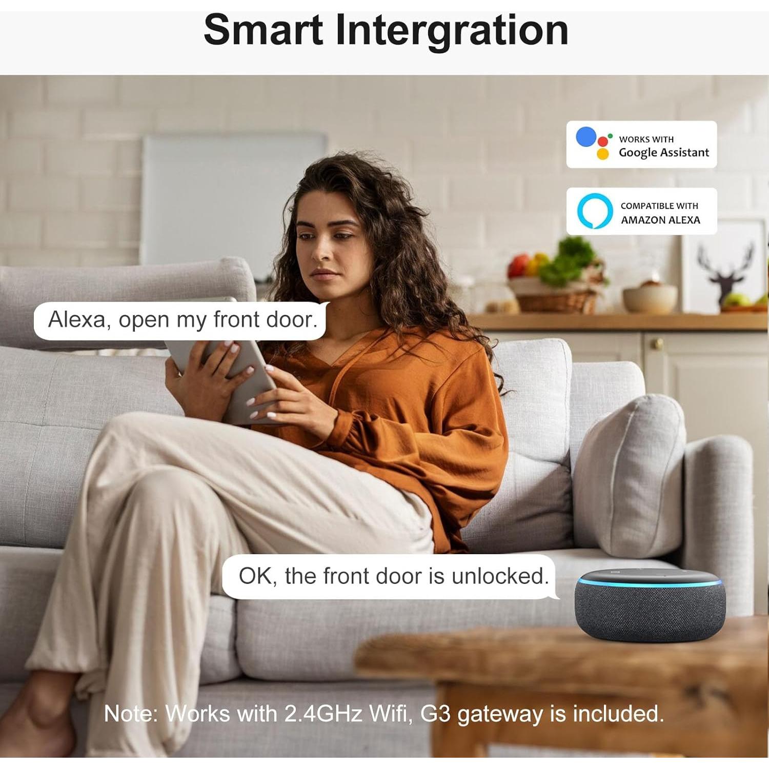 Cerradura WiFi Inteligente SMONET H6 con Huella Digital y Teclado