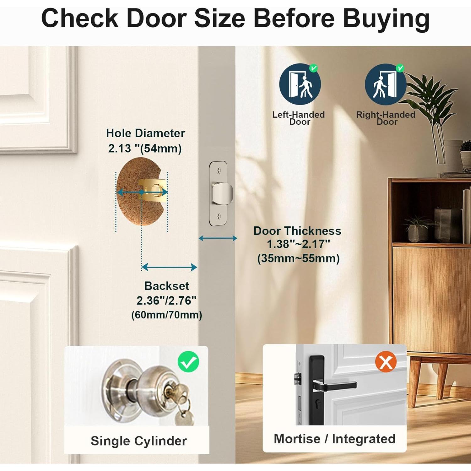 Cerradura WiFi Inteligente SMONET H6 con Huella Digital y Teclado