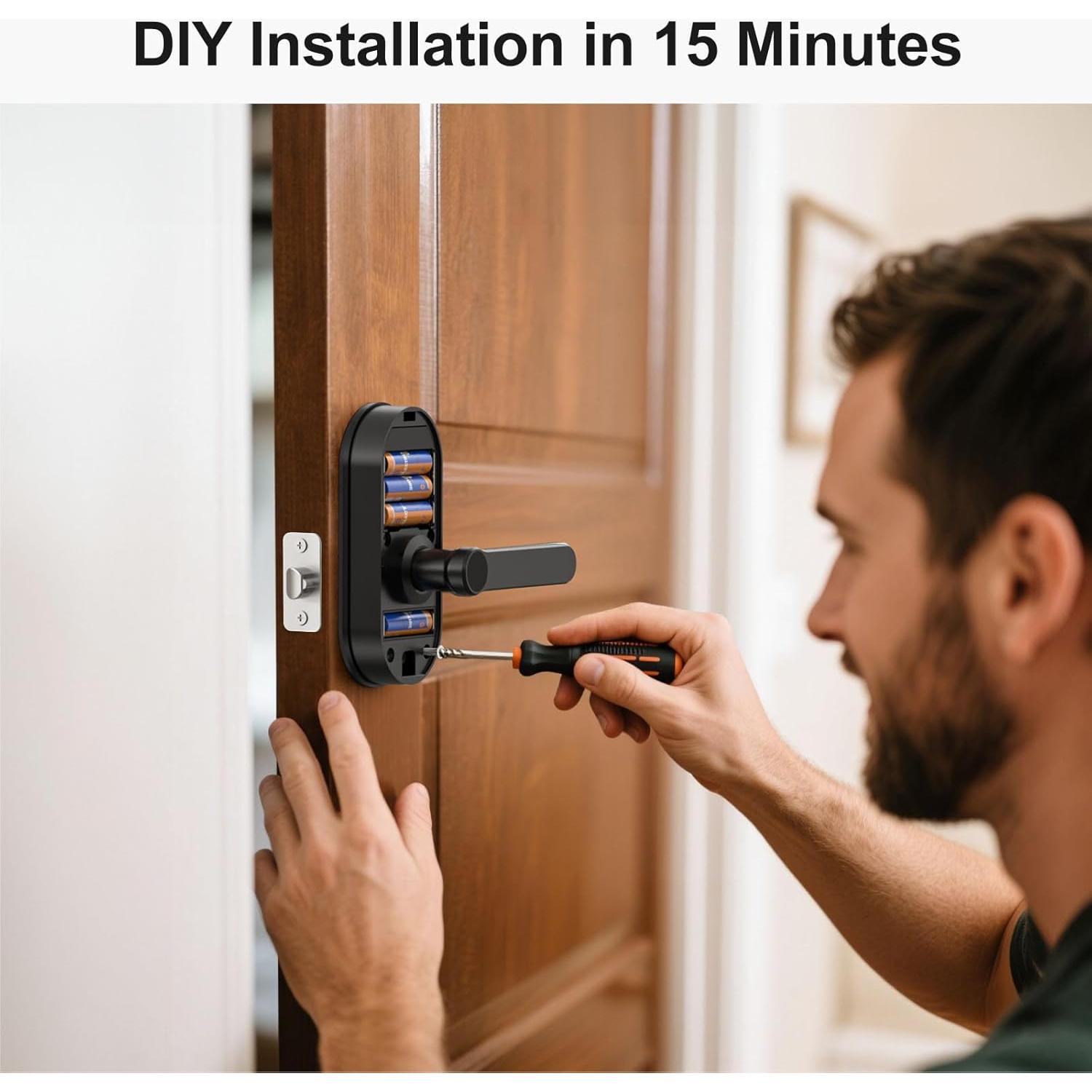 Cerradura WiFi Inteligente SMONET H6 con Huella Digital y Teclado