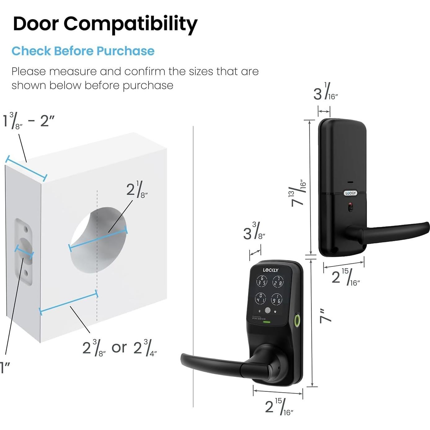 Cerradura Inteligente Lockly Secure Pro Wi-Fi con Huella 3D