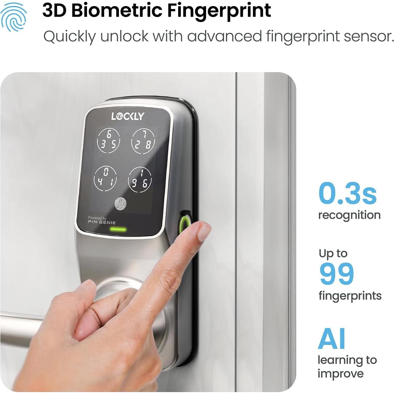 Cerradura Inteligente Lockly Secure Plus Bluetooth con Huella Dactilar