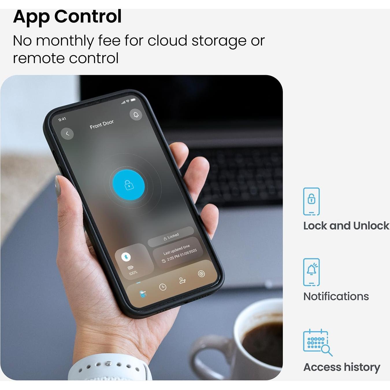 Cerradura Inteligente Lockly Secure Plus Bluetooth con Huella Dactilar