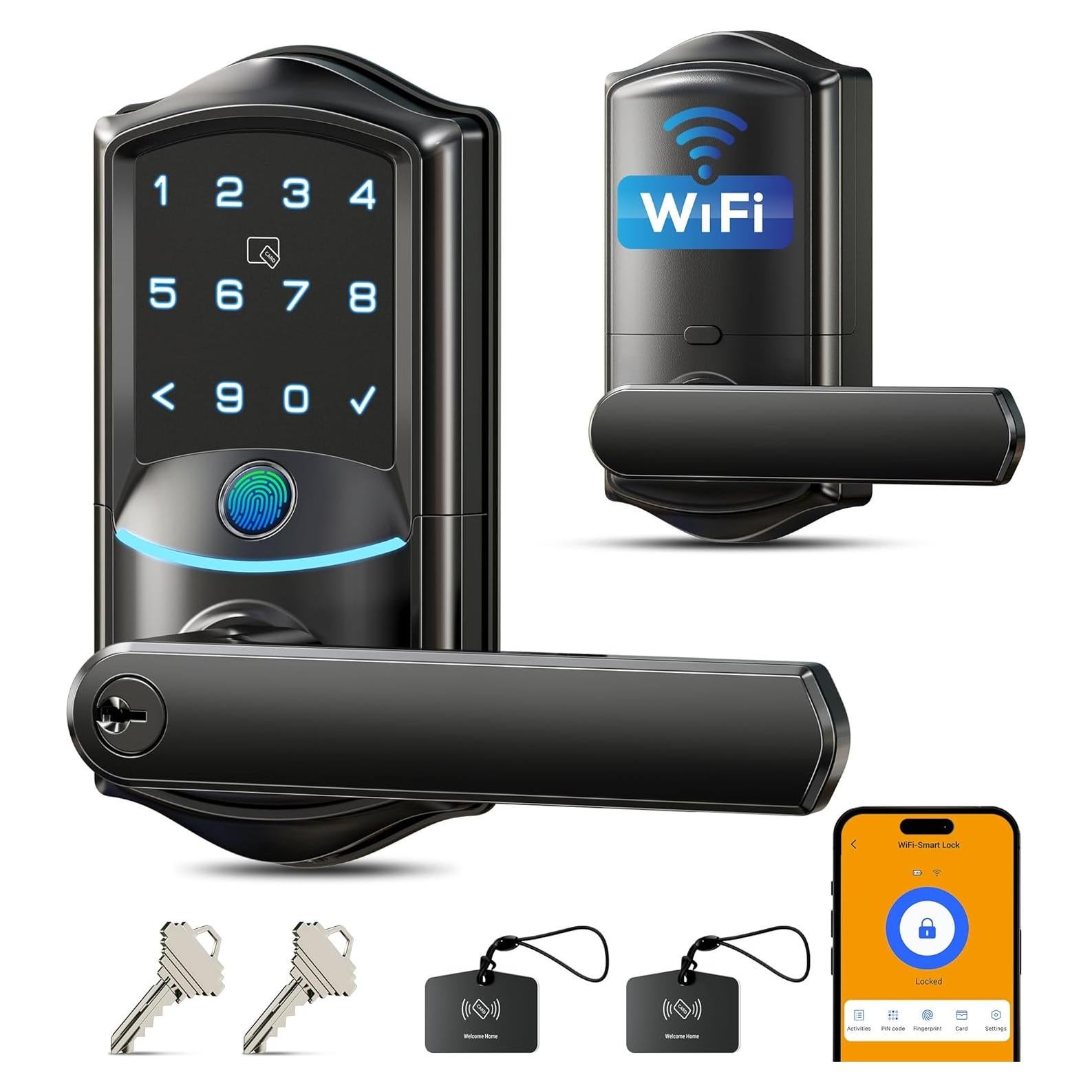 Cerradura Inteligente WiFi Veise VE029 con Huella Dactilar