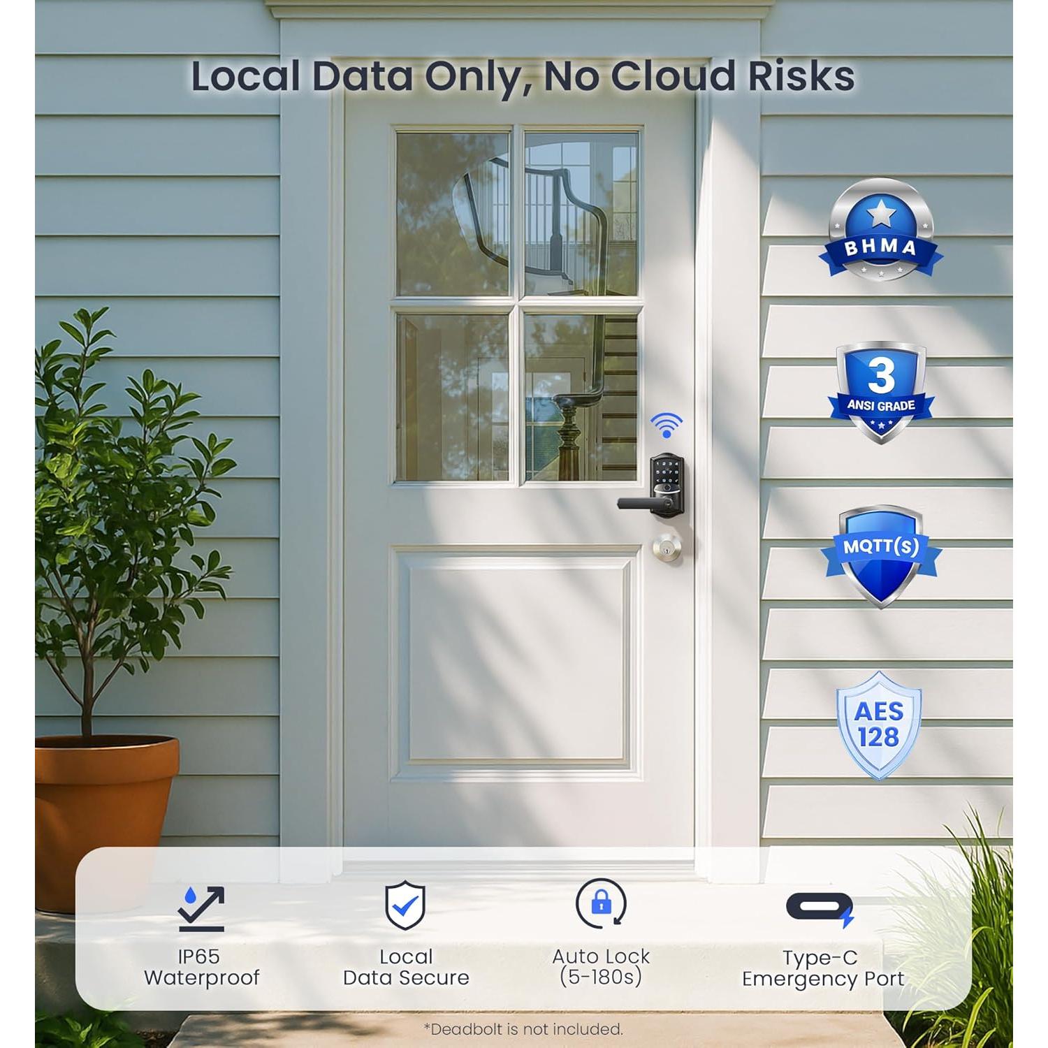 Cerradura Inteligente WiFi Veise VE029 con Huella Dactilar