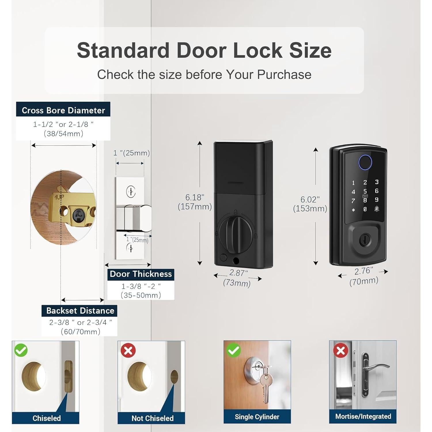 Cerradura Inteligente GOLSPARK GS-LOCK-GM-Z32 con Teclado y App
