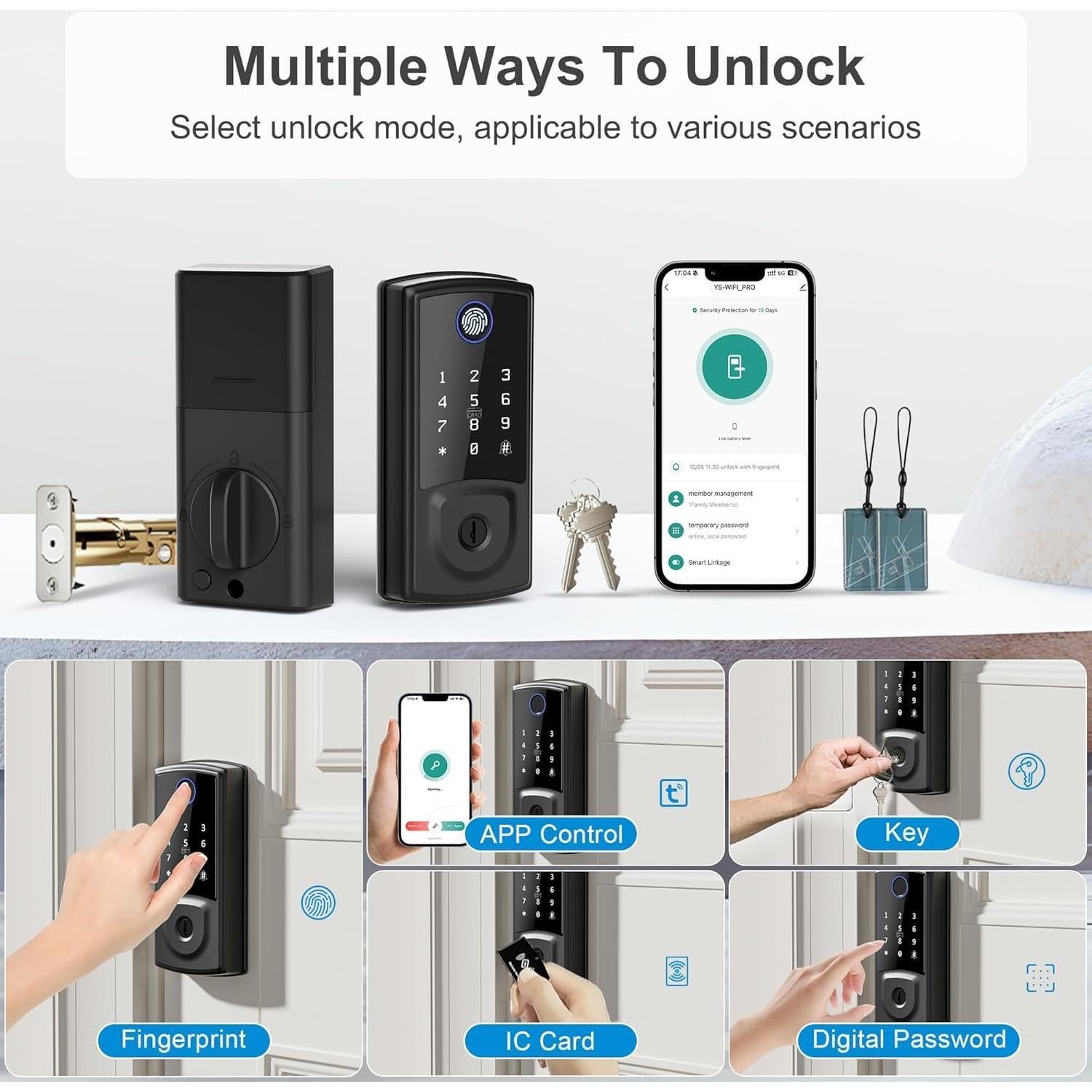 Cerradura Inteligente GOLSPARK GS-LOCK-GM-Z32 con Teclado y App