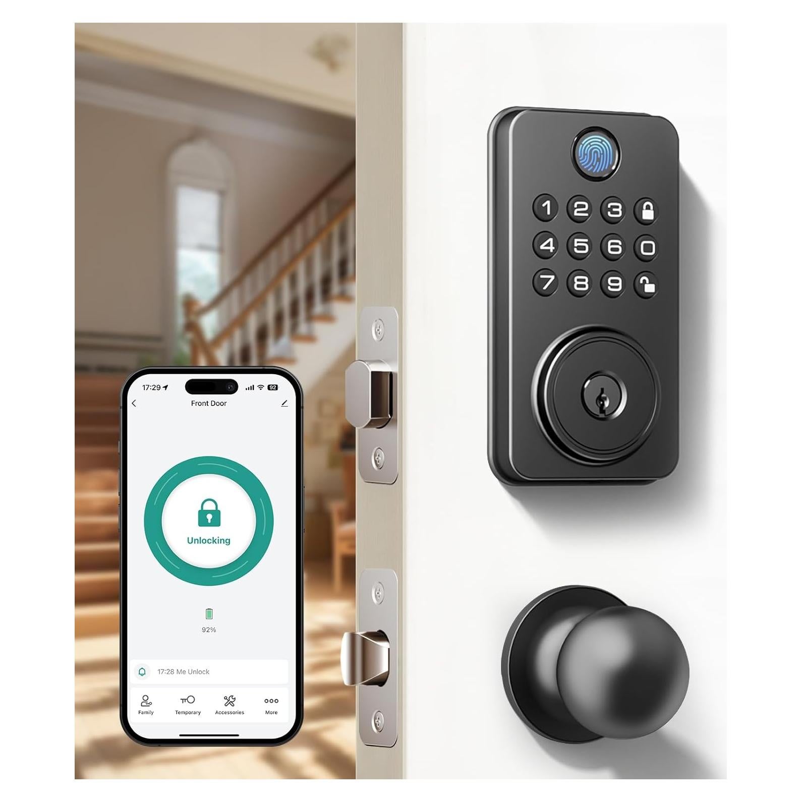 Cerradura Inteligente NBBX N201 con Huella Dactilar y APP