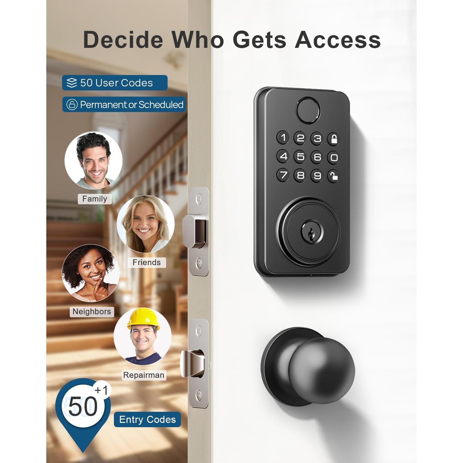 Cerradura Inteligente NBBX N201 con Huella Dactilar y APP