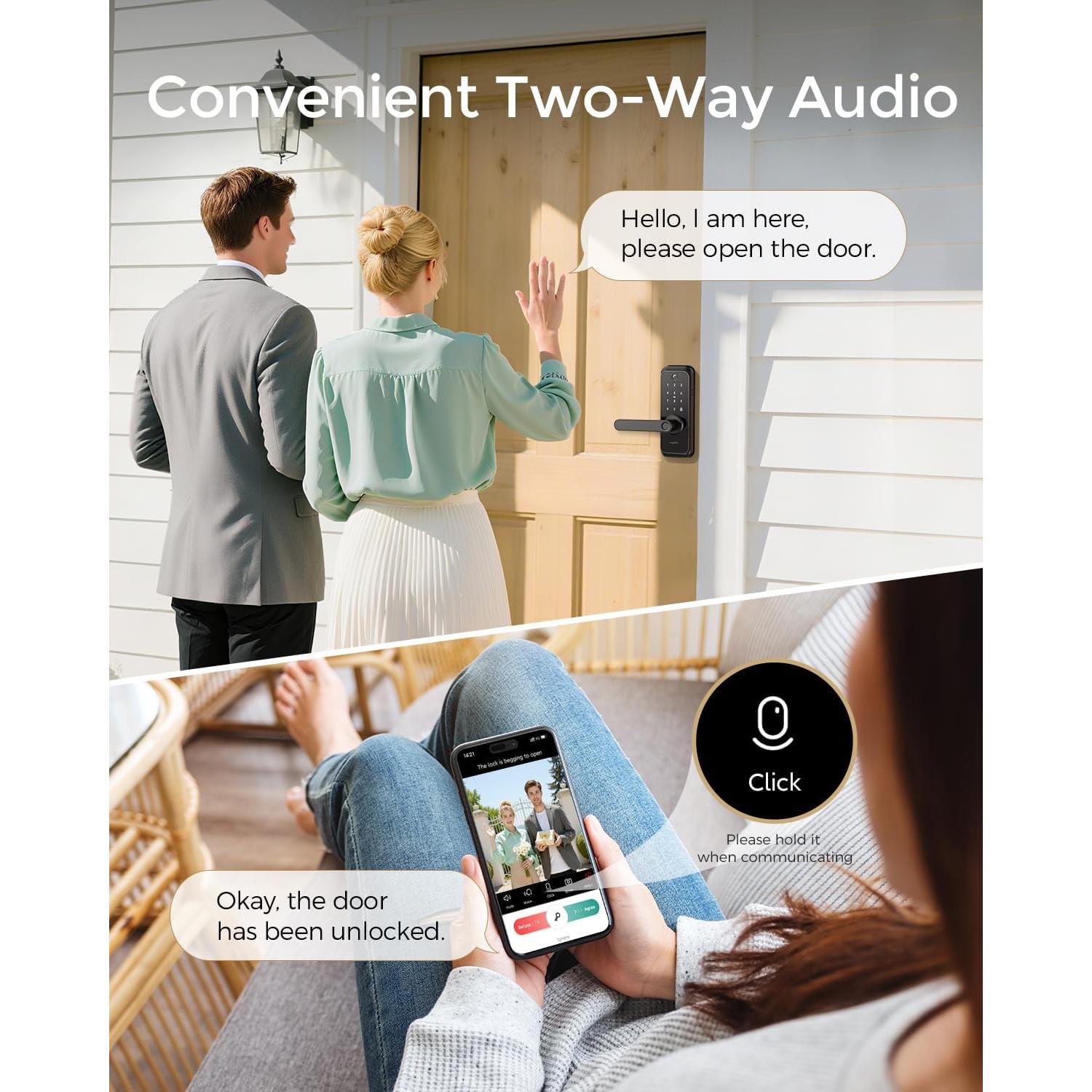 Cerradura Inteligente ARPHA T229 WiFi con Cámara y Huella Digital