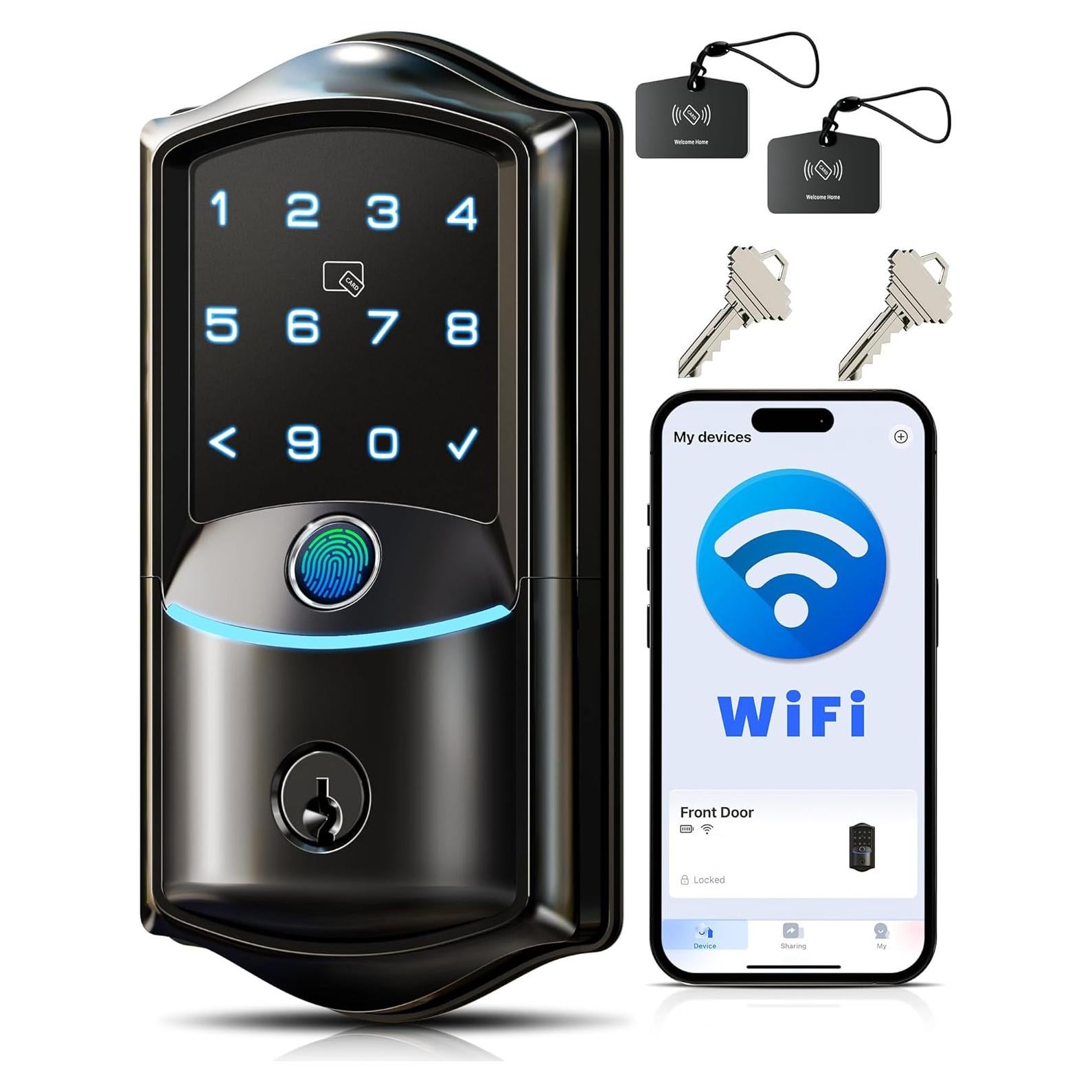 Cerradura Inteligente Veise VE027 con Wi-Fi y Control Remoto