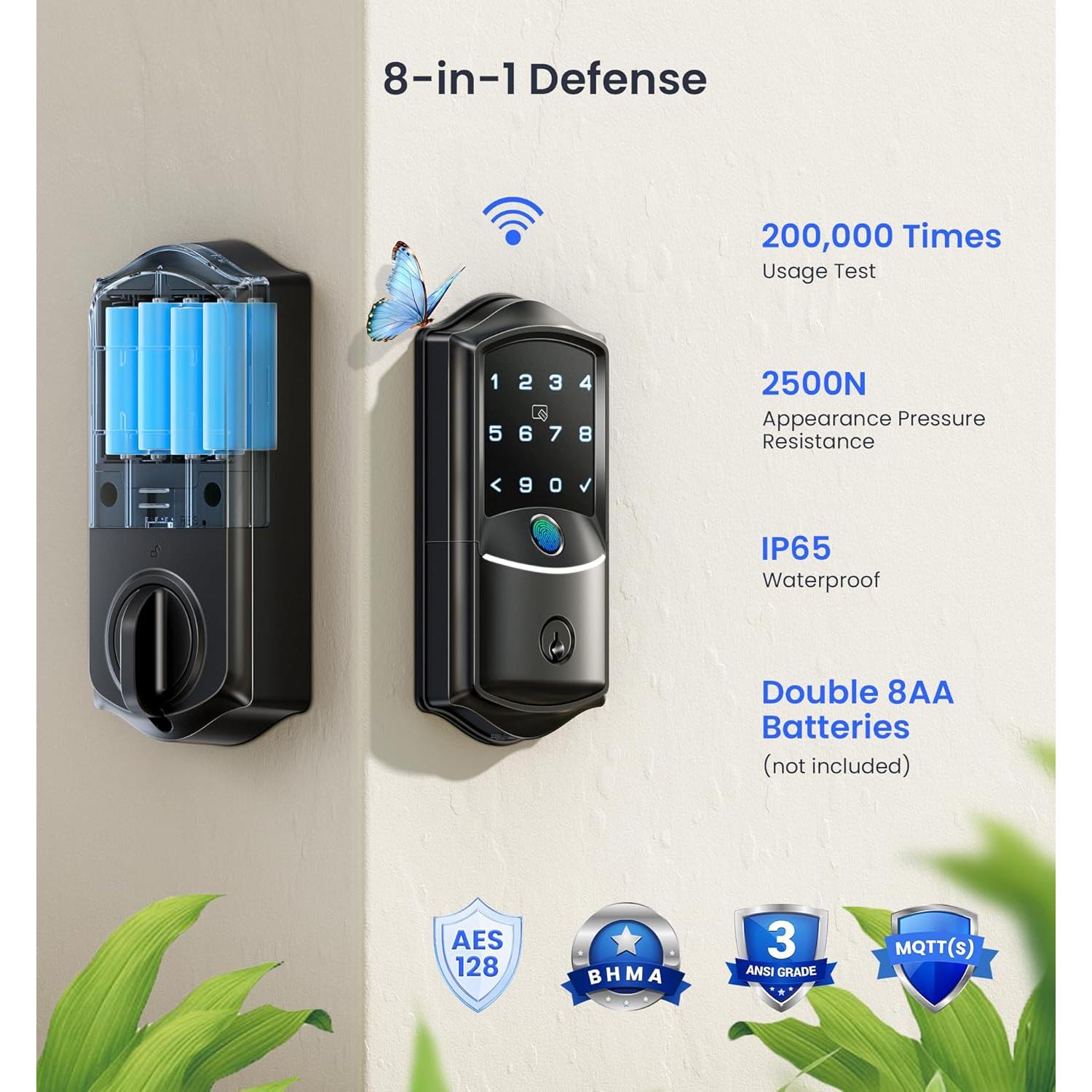 Cerradura Inteligente Veise VE027 con Wi-Fi y Control Remoto
