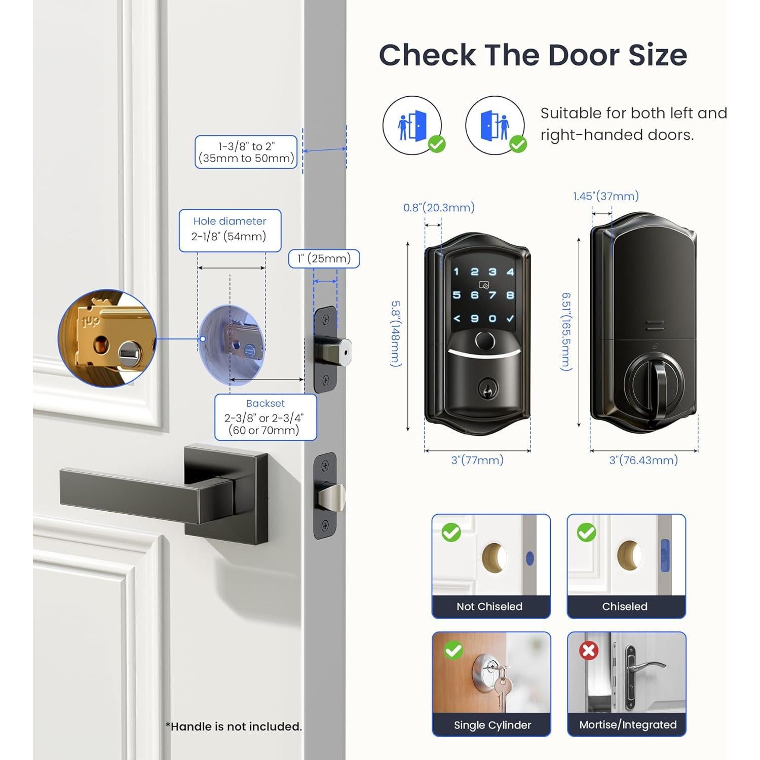 Cerradura Inteligente Veise VE027 con Wi-Fi y Control Remoto