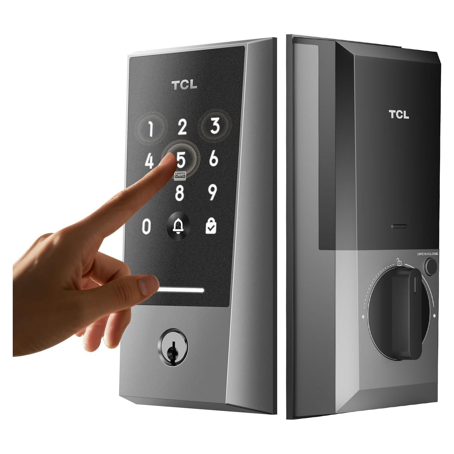 Cerradura Inteligente TCL D2 con Timbre y WiFi - Gris Oscuro