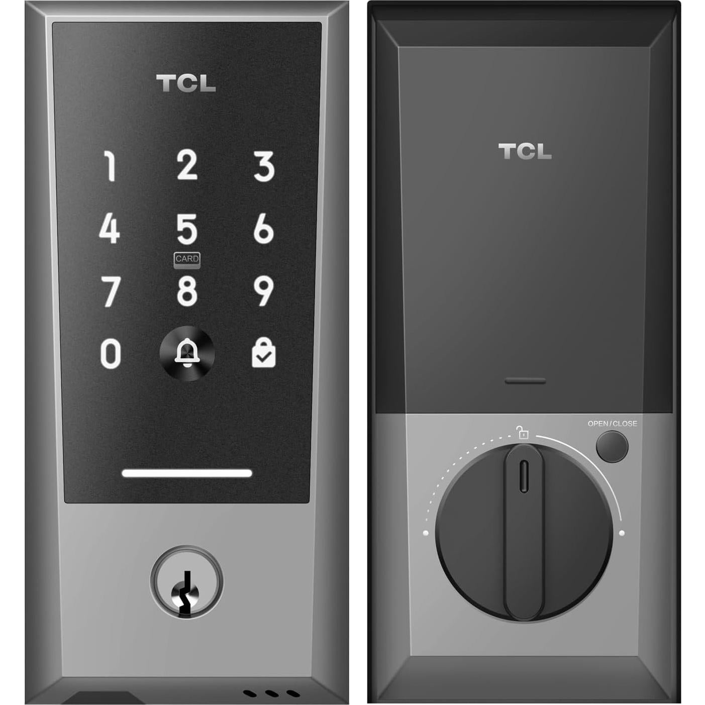 Cerradura Inteligente TCL D2 con Timbre y WiFi - Gris Oscuro