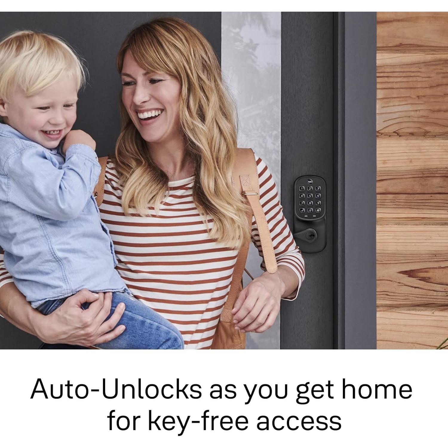 Cerradura Yale Assure Lever Keypad Z-Wave Suede Negro