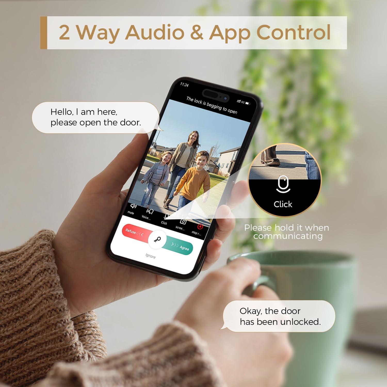 Cerradura Inteligente WiFi ARPHA D289+H300 con Cámara y Huella