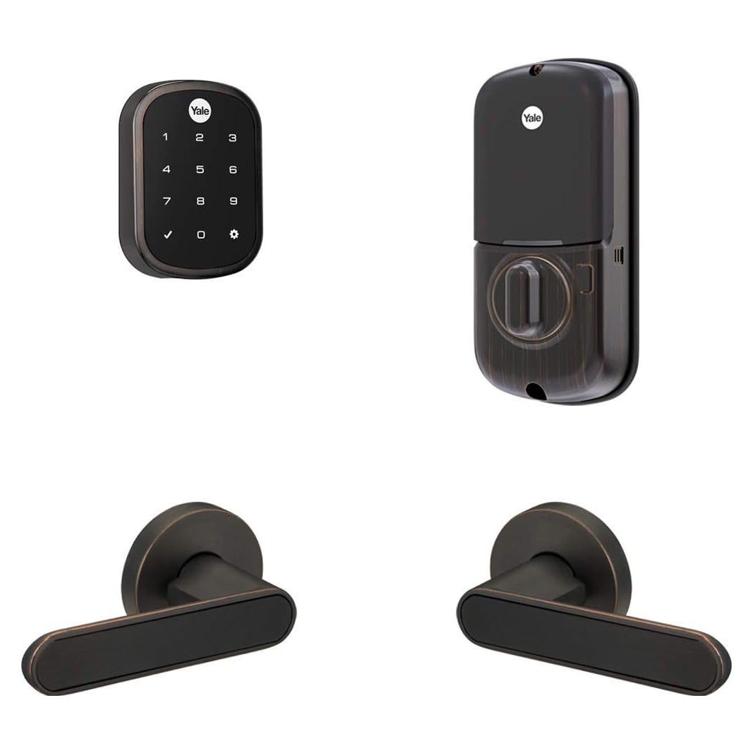 Cerradura Inteligente Yale Assure SL con Teclado Táctil y Manija Kincaid Bronce Aceitado