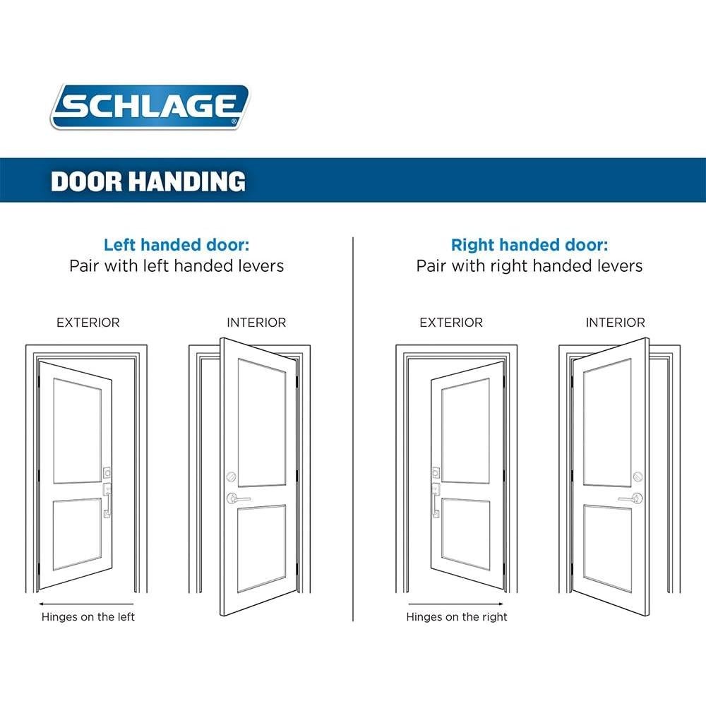 Cerradura de Puerta SCHLAGE Camelot Niquel Satinado RH