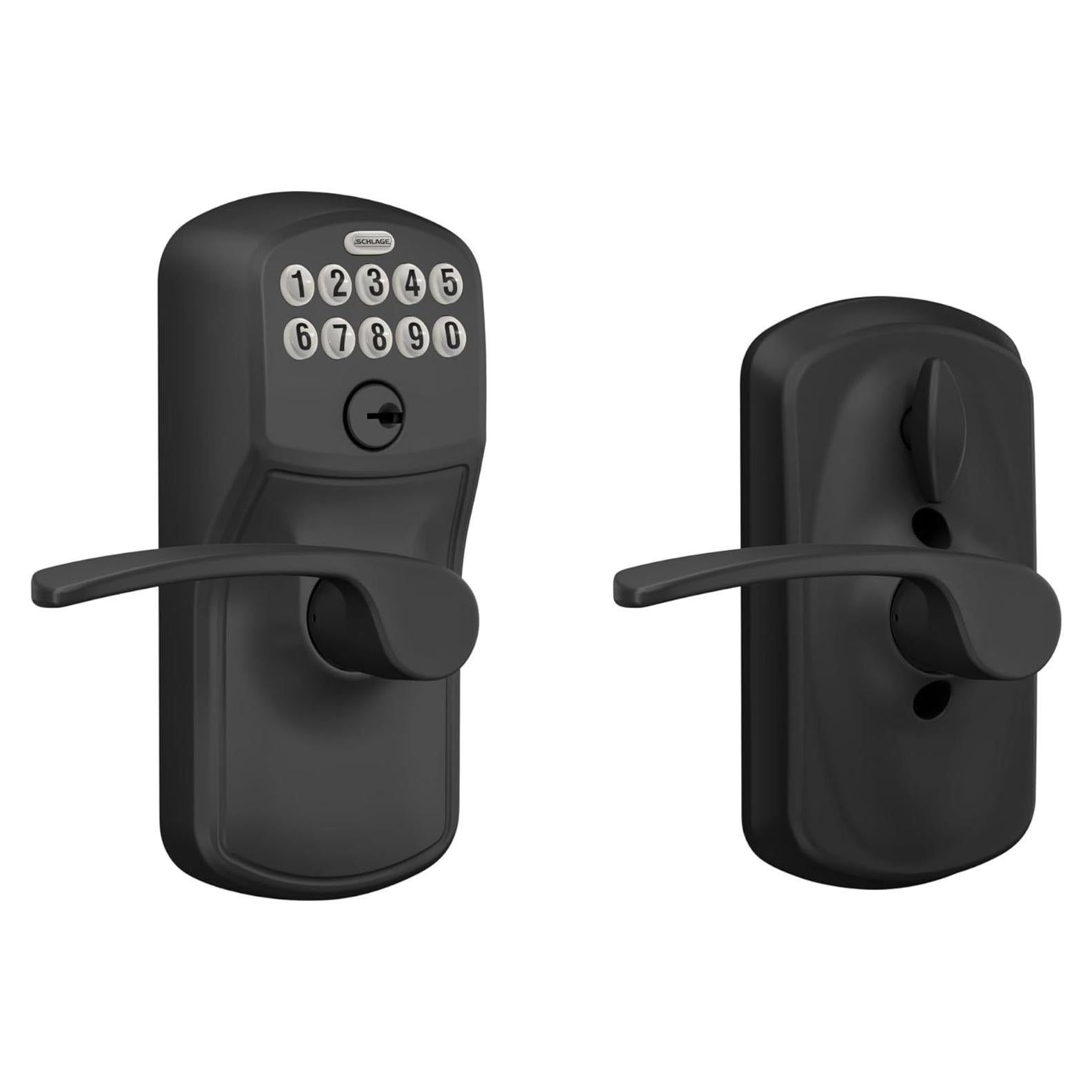 Cerradura Electrónica Schlage FE595 PLY 622 MER Negra Mate